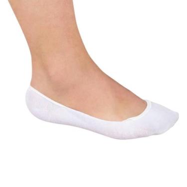 Imagem de Meia Invisível Masculina Lupo 03287-001 Algodão, G (41/44), Branco