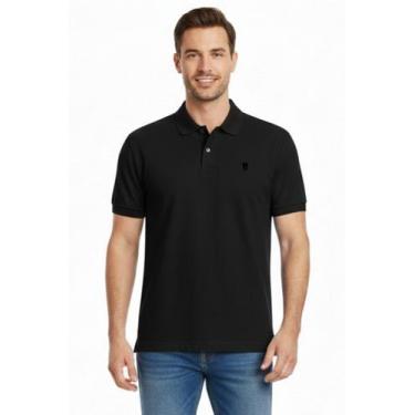 Imagem de Camisa Polo Lisa Suedine Masculino Polo Wear Preto, Preto, M