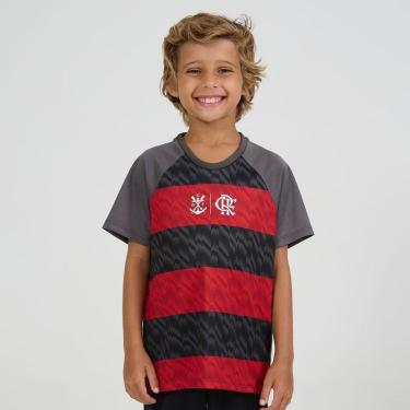 Imagem de CAMISETA FLAMENGO HARMONIA INFANTIL CINZA/VERMELHO 14-Unissex