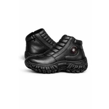 Imagem de Bota Coturno Masculina Motoqueiro Adventure Solado Tratorado Com Biqueira Resistente-Ma...