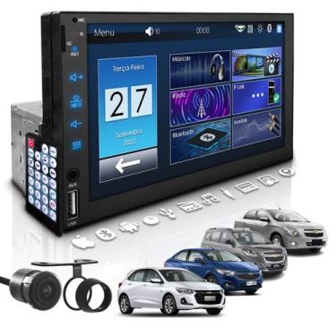 Imagem de Central Multimídia Universal Mp5 Bt 1 Din 7 Espelha Câm Gm Chevrolet C