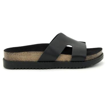 Imagem de Tamanco Moleca Feminina 5500.100 Papete Confortavel Flat, 35, Preto