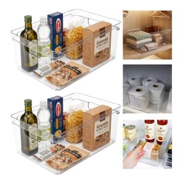 Imagem de Kit 2 Organizador Armário Cozinha Lavanderia Dispensa Multiuso 7,5L Ou