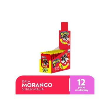 Imagem de Bala Super Macia Bubbaloo Patinhas Morango C/ 12u 180g