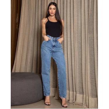 Imagem de Calça Feminina Consciência Jeans Mom Exclusiva - SAK Modas, Jeans clar
