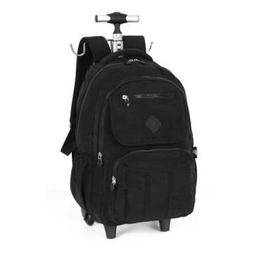 Imagem de Mochila com Rodinhas Luxcel Preta Resistente - MC47842AV