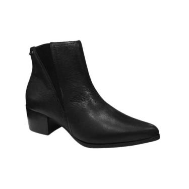 Imagem de Bota Feminina Bottero Couro Burnish Preto 349312-1 Tamanho:36Cor:Preto