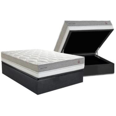 Imagem de Conjunto Box Baú Casal: Colchão Molas Herval Maxspring C1672 + Base CR