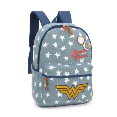 Imagem de Mochila Mulher Maravilha Wonder Woman Notebook Jeans Bottons