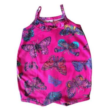 Imagem de Macacão Bebê Feminino Curto Alcinha Borboleta Piu Blu, Pink, P