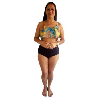Imagem de Biquíni Cropped Plus Size AVULSO  Até O 54 Praia, Piscina, Barato - St