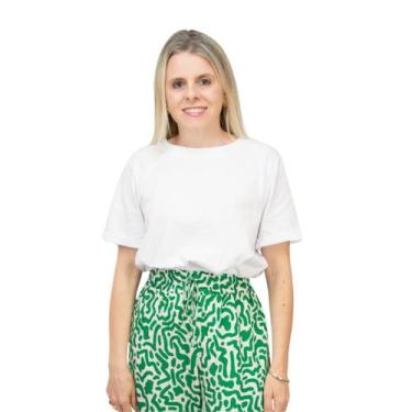 Imagem de Blusa Feminina com Decote Redondo em Malha de Algodão - Donna Celita, 