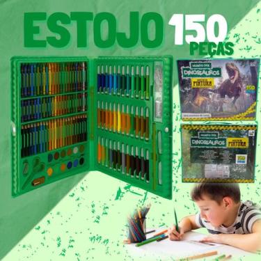 Imagem de Maleta estojo escolar 68 e 150 peças para desenho e pintura infantil -