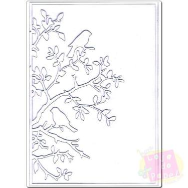 Imagem de Placa de Emboss AM 10x15 - Passarinho Galho - Art & Montagem