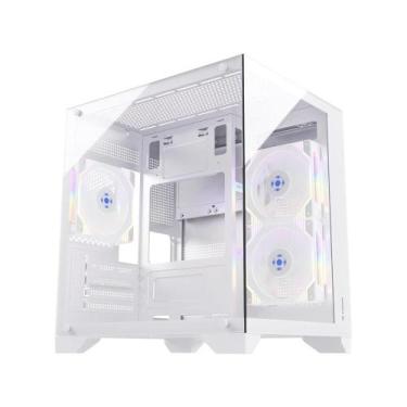 Imagem de Gabinete Gamer Fortrek Clarity Branco Lateral Vidro