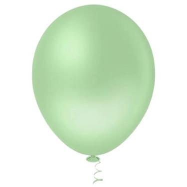 Imagem de Balão Pic Pic N10 Liso C/50un Festa Decoração Aniversario, Verde Eucal