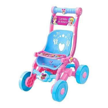 Imagem de Carrinho De Bonecas ROSA Infantil de Passeio Menina Original 60cm - LI