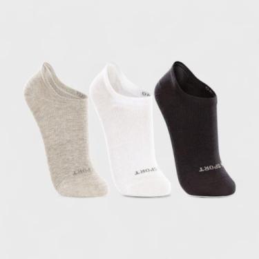 Imagem de Kit com 3 Pares de Meia Sapatilha Invisivel Lupo, 0904, 41a44