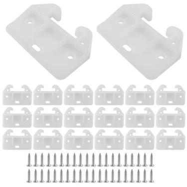 Imagem de Guias para gaveta VDAMZVO 20 peças de plástico 6 x 4 x 2 cm branco