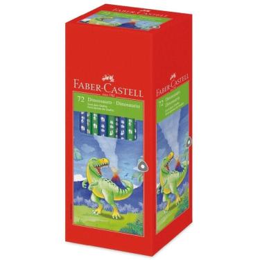 Imagem de Lápis Preto Faber-Castell Ecolapis Grafite Dinossauro Redondo Decorado Caixa com 72 Unidades