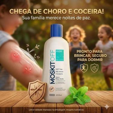 Imagem de Moskitoff Kids Repelente de Mosquitos Com Deet 200ml Farmax