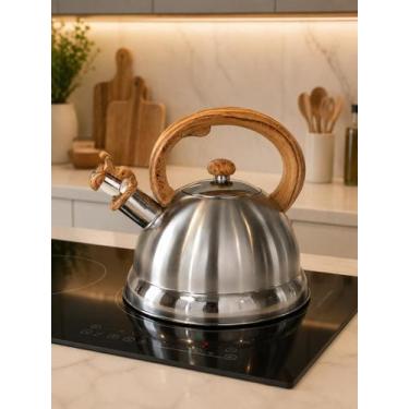 Imagem de Chaleira Inox Com Alça de Bambu Mimo Style