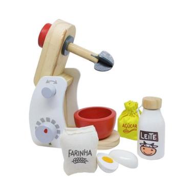 Imagem de Kit Batedeira, da NewArt - Brinquedo de Madeira da Coleção Comidinhas 