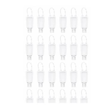 Imagem de Kit 24 Porta Álcool Gel Com Alça Silicone Para Brindes Cor:Branco - Es