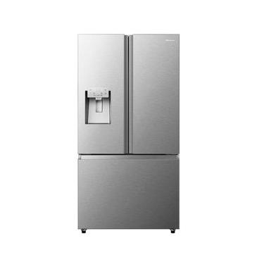 Imagem de Geladeira Hisense French Door 612 litros Frost Free, Multi Airflow com 3 Portas, Inverter e Acabamento Inox - RF610