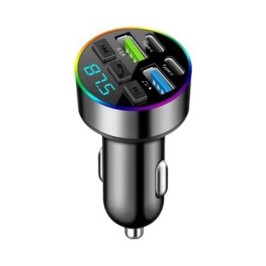 Imagem de Transmissor FM Bluetooth 5.0 Para Carro, Carregador De Telefone, Kit D