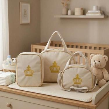 Imagem de Kit Bolsa Maternidade 3 Peças Satuko Baby  Bolsa, Mochila e Frasqueira