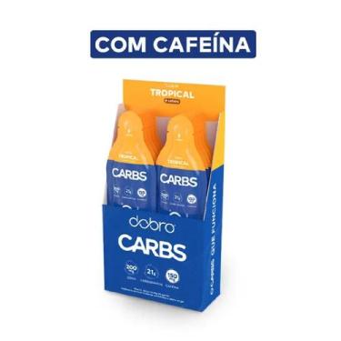 Imagem de Caixa Gel Carbs Dobro Com Cafeina 10 Unidades - 300g, Unico, Tropical