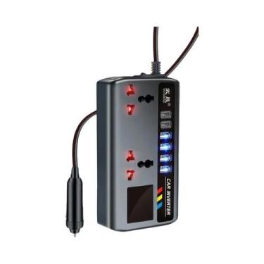 Imagem de Inversor Portátil De Carro Com Carregamento Rápido 12V Para 110V E 24V
