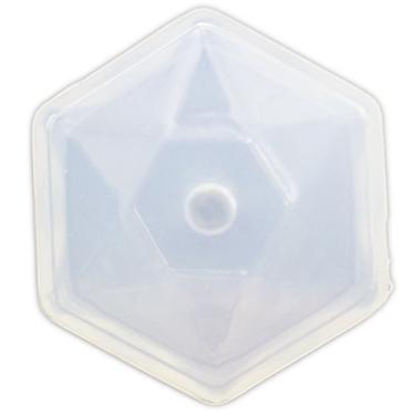 Imagem de Funshowcase Bandejas de molde de silicone com corte hexagonal para artesanato, epóxi de resina, sabão, fabricação de joias