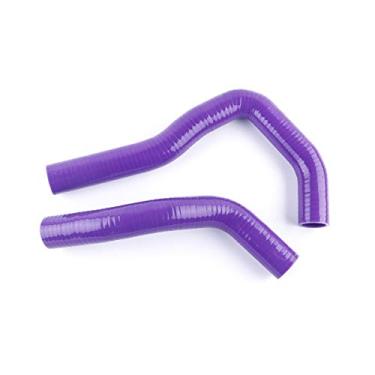 Imagem de LUXERAD Tubo de mangueira de radiador de silicone de desempenho de 3 camadas 4,5 mm para HO NDA ACU RA INTEGRA TYPE S TYPE R DC5 K20A RSX (Roxo)