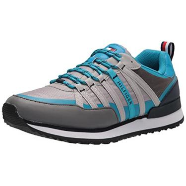 Imagem de Tommy Hilfiger Tênis masculino Antrow, Cinza claro/azul, 11