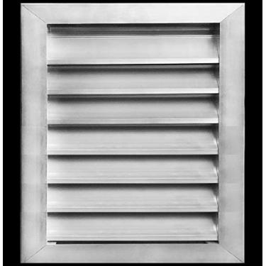 Imagem de HVAC Premium 35,5 cm L x 40,6 cm A de ventilação externa de alumínio para paredes e espaço de rastejamento - Grade de ar resistente ao clima com tela de tela - [Dimensões externas 40,5 cm L x 43,5 cm