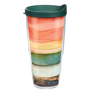 Imagem de Tervis Inkreel – Copo de viagem com isolamento térmico feito nos EUA, feito nos EUA, mantém as bebidas frias e quentes, 680 g, transparente