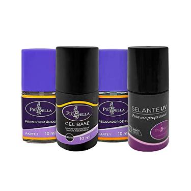 Imagem de Blindagem de unha Piubella kit banho de gel 4 Passo Completo
