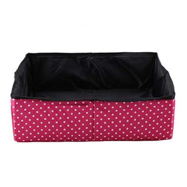 Imagem de HEEPDD – Caixa de areia dobrável com estampa de ponto ondulado e tecido à prova d'água para animais de estimação e gatos, para viagens, viagens ao ar livre, acampamento, uso doméstico, 40 x 30 x 13 cmHEEPDD HEEPDDi67n4rwshz-02