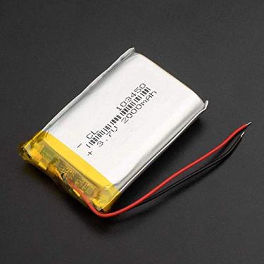 Imagem de Bateria de polímero de lítio 103450 3,7 V 2000 mA Li-po Li-polímero MP5 GPS Bluetooth Speaker Cells Batteries-1 peça