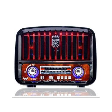 Imagem de Radio Antigo Fm Am Usb Aux Sd Pendrive Lanterna Recarregável