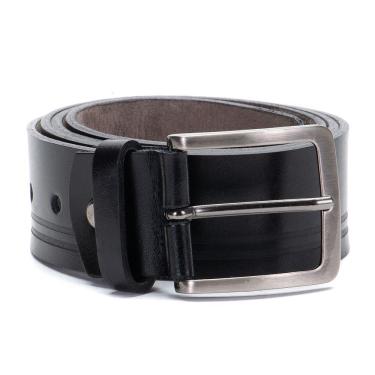 Imagem de Cinto masculino em couro Preto com ajuste