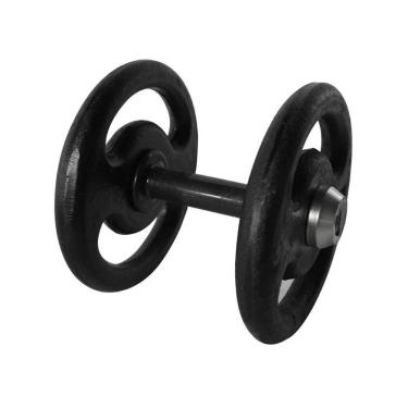 Imagem de Dumbbell Pintado Pegada Emborrachada Academia Fitness 12kg