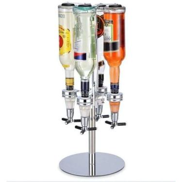 Imagem de Porta Bebidas Giratório Dosador Dispenser Para 4 Garrafas
