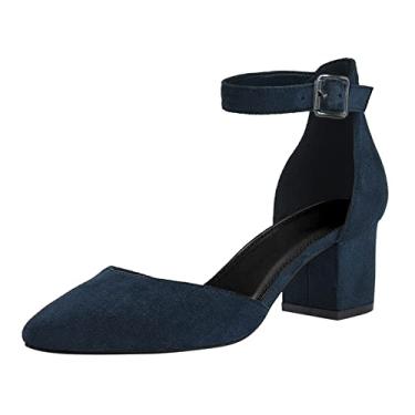 Imagem de Sandálias pontiagudas de dedo de negócios sapatos femininos de salto alto sapatos modernos sandálias bege para mulheres casuais, Azul, 7.5