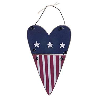 Imagem de Darice Bandeira Americana decoração suspensa, 15 cm, multicolorida