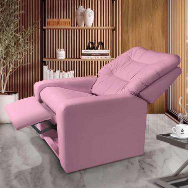 Imagem de Poltrona Confortável Material Sintético Rosa Turquia Shop JM
