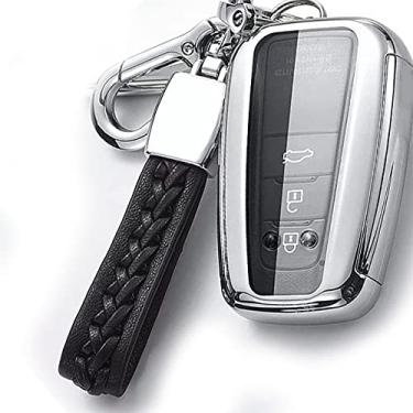 Imagem de CSHU Proteção da capa do porta-chaves do carro do porta-chaves do porta-chaves do porta-chaves do porta-chaves do carro, adequados para Toyota Prius Camry Corolla C-HR CHR RAV4 Prado 2018,4