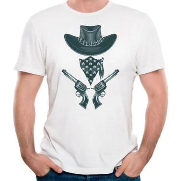 Imagem de Camiseta Pistoleiro Camisa Bandido Velho Oeste Faroeste - Mago Das Cam